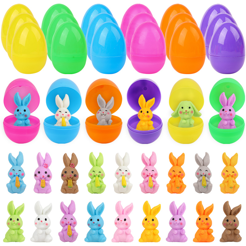 Party Games Egg - 24개의 토끼 모양 부활절 달걀, 어린이