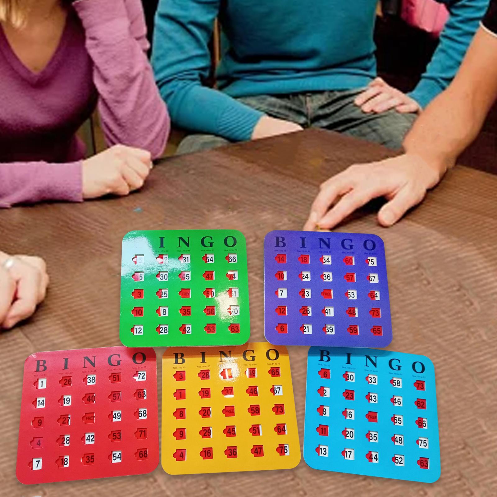 Party Games For Large Groups - 5개 대형 인쇄 빙고 카드보드 읽기