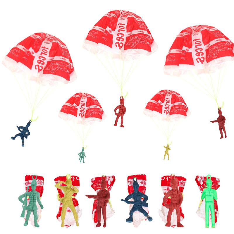 Party Games Kids Outdoor - 플라스틱 배출 낙하산 장난감, 야외 군인,