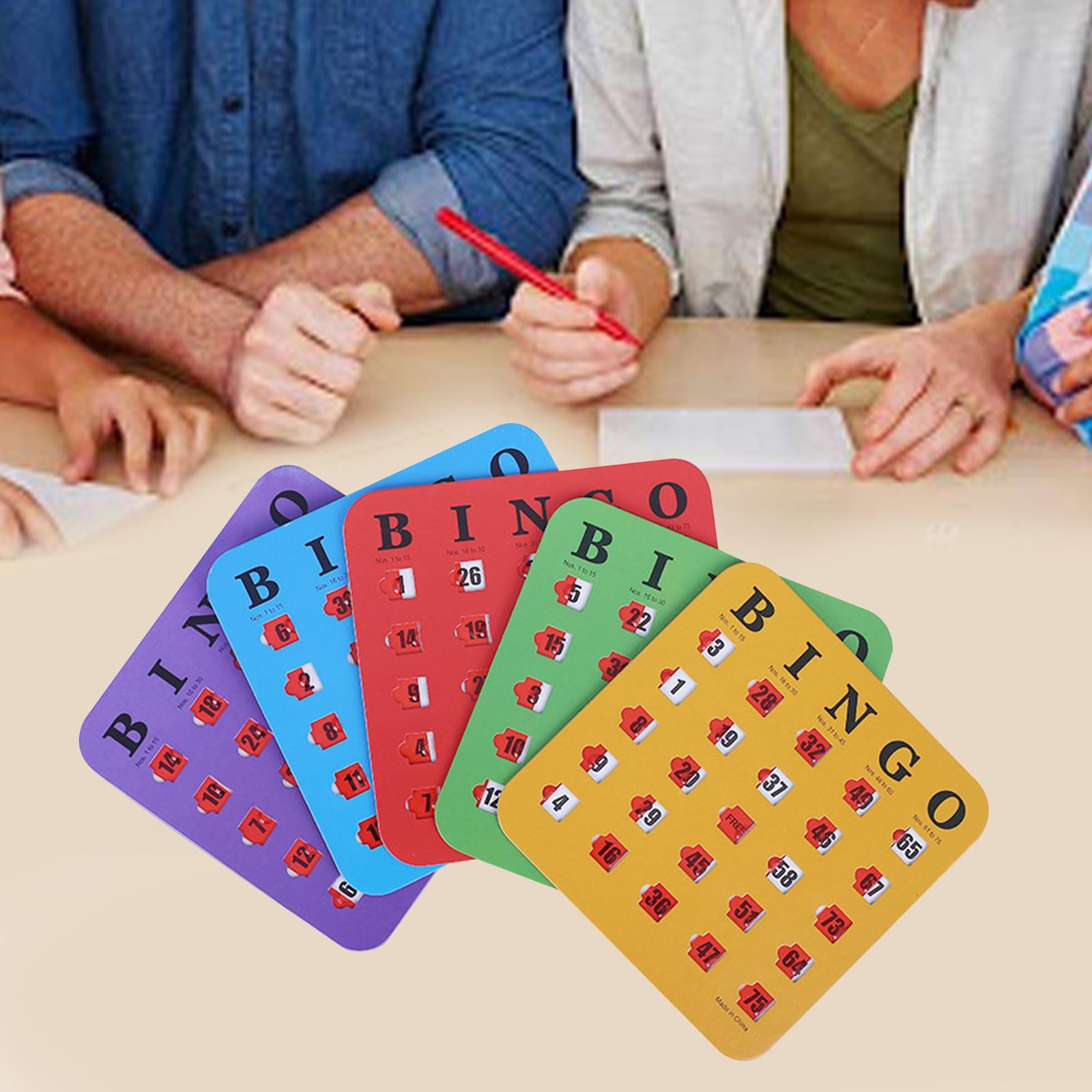 Party Games For Large Groups - 5개 대형 인쇄 빙고 카드보드, 읽기