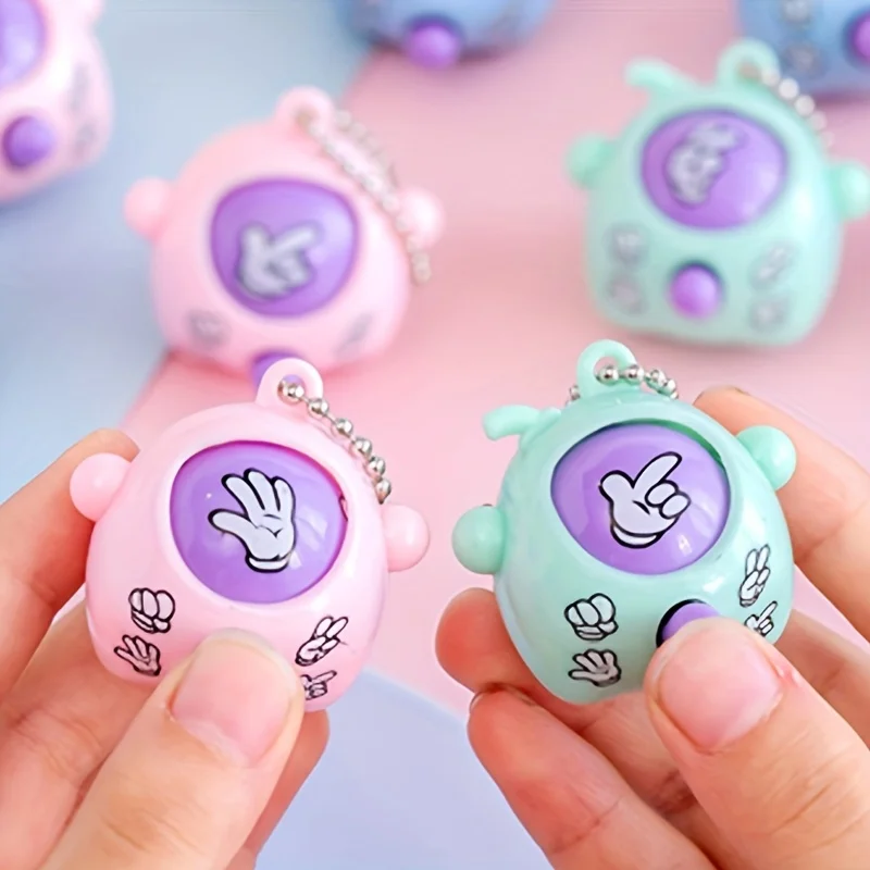 어린이를위한 미니 바위 종이 가위 키 체인 펜던트 장난 - Party Games Baby Shower 리뷰 및 가격
